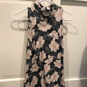Boutique Multi-colored Floral High Neck Dress